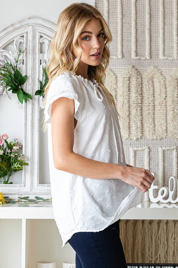 7th Ray - Venta al por mayor Blusa - Mujer - Blusa de Mujer con Lazo y Escote en V T513125