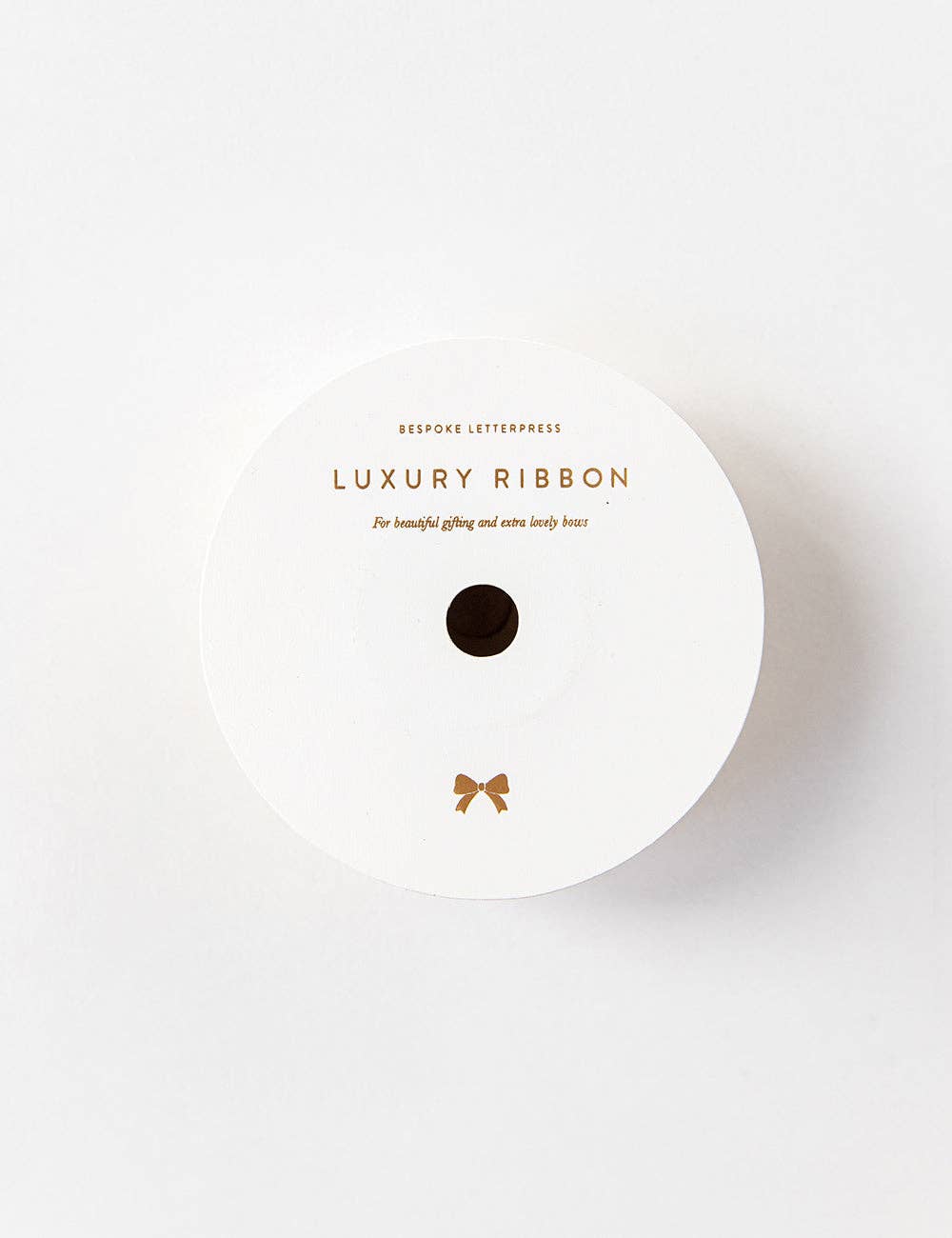 Bespoke Letterpress - Wholesale Ribbon – Gift wrapping - Cream Gold Foil Striped Ribbon - 10 metres8