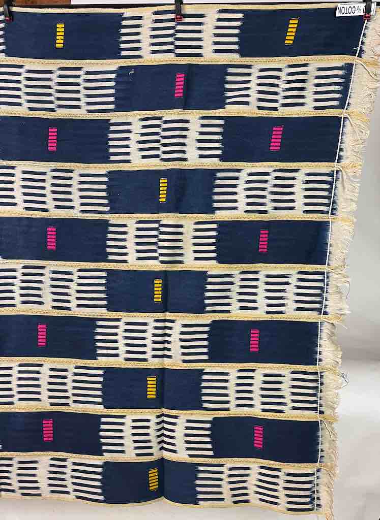 The Niger Bend - Wholesale Tapestry/Textile - Vintage Baule African Cloth Textile "Wrapper" | 58 x 42"3