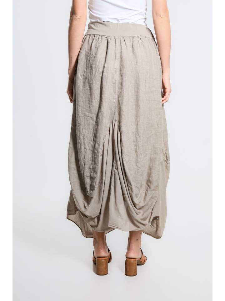 TINA Stephens Italy/Tees By Tina - Wholesale Skirt - Women's - Brenna Cotton/Linen Bunched Pocket Skirt (SL102W)19