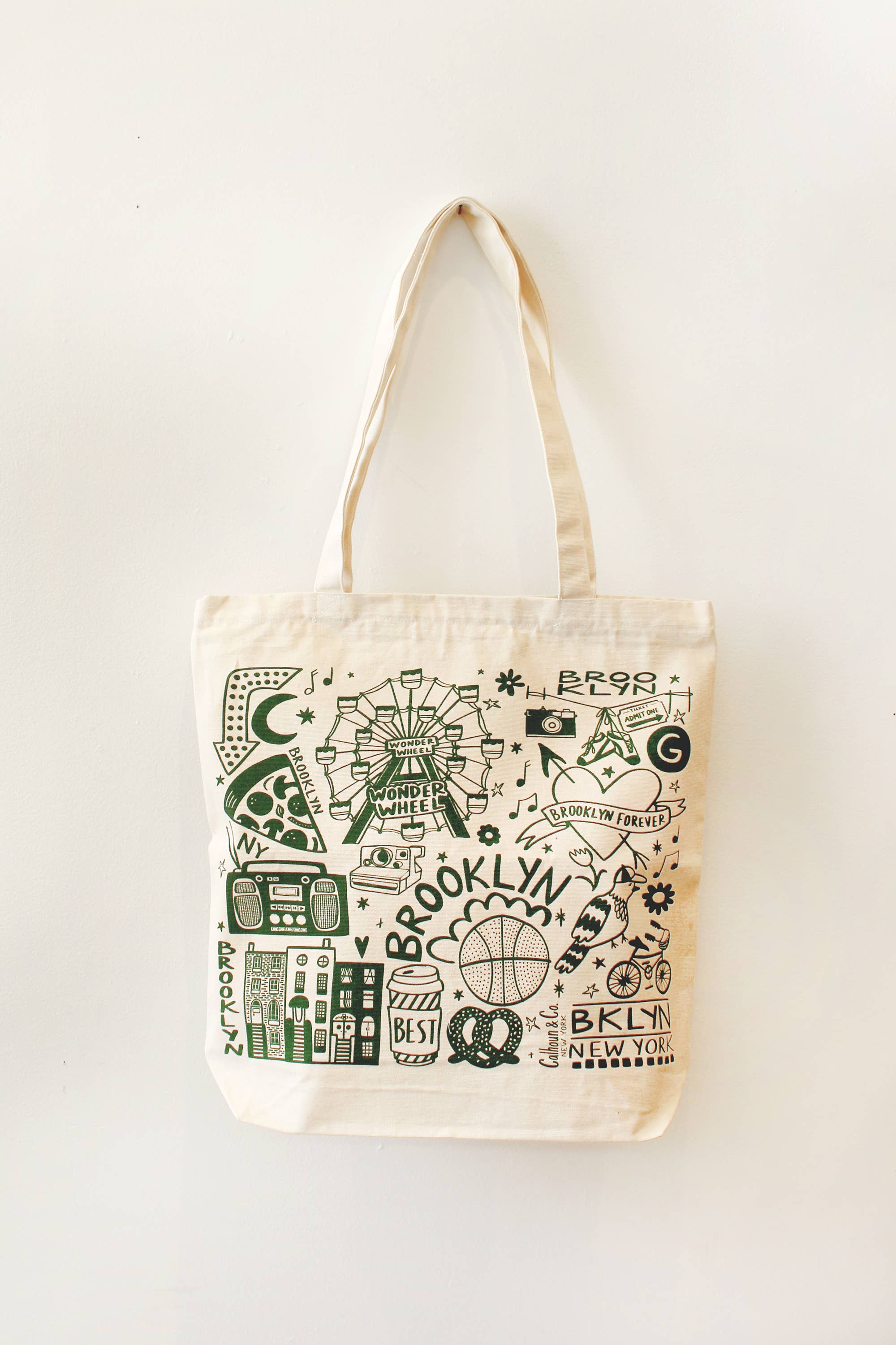 Calhoun & Co. - Wholesale Tote Bag - Unisex - Brooklyn Canvas Tote Bag with Zipper Closure7