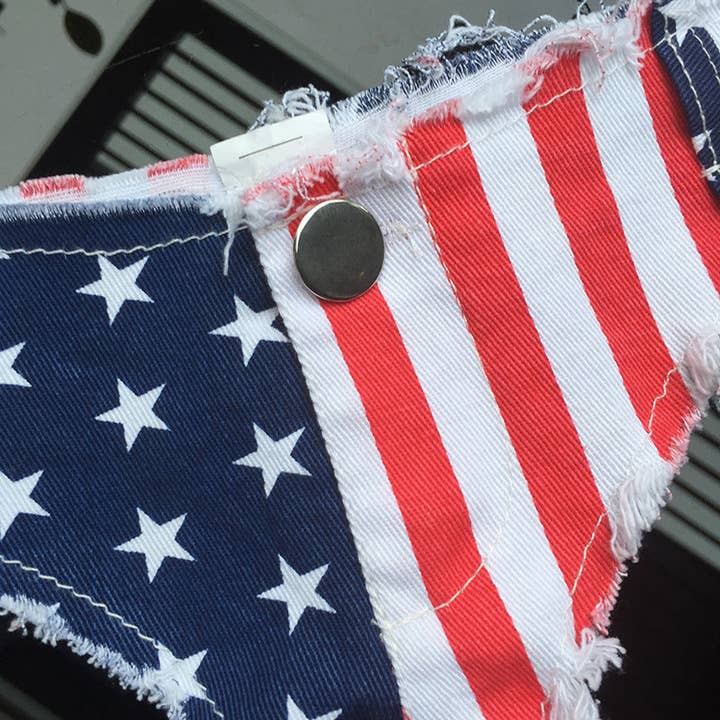 MB Fashion Wholesale - Wholesale Shorts - Women's - MB FASHION Patriotic Stars & Stripes Distressed Bikini 65535