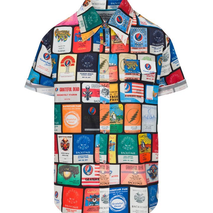 Backstage Pass Print Short Sleeve Shirt for wholesale by Meghan Fabulous