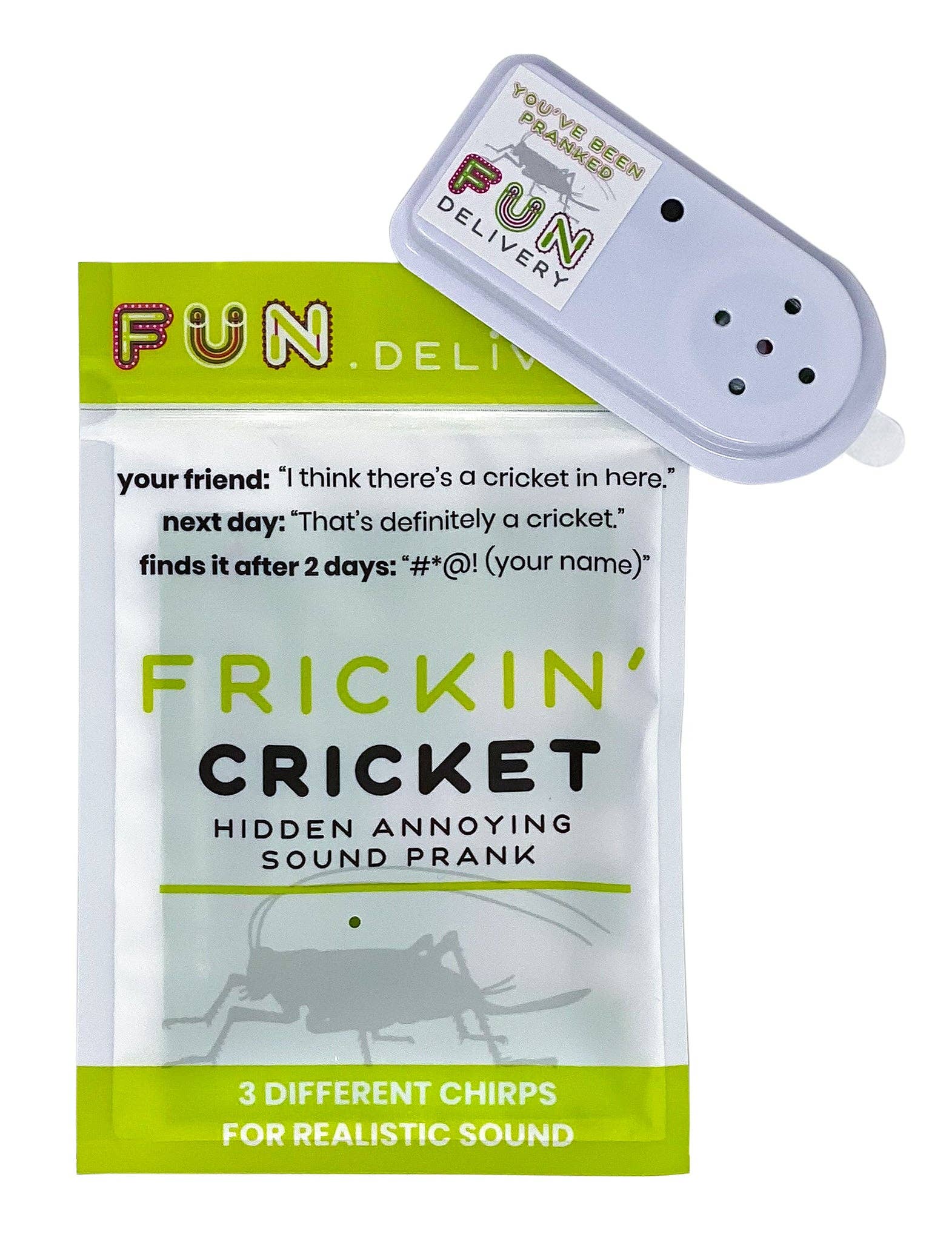 FUN.delivery - Wholesale Prank/Gag Gift - Frickin' Cricket: hidden annoying insect chirping prank sound