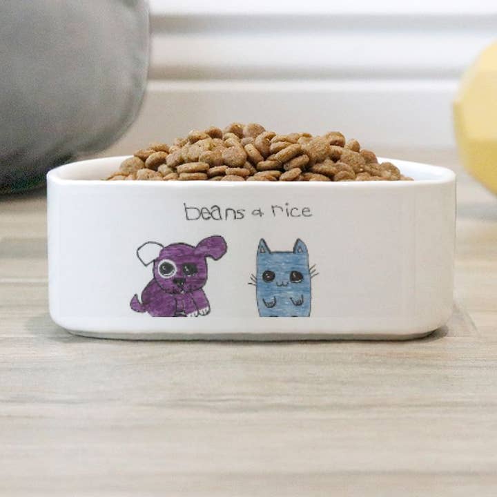 NOLAs Finest Pet Care llc - Wholesale Pet Bowl - Cat/Dog - Beans & Rice Ceramic Pet Bowl0