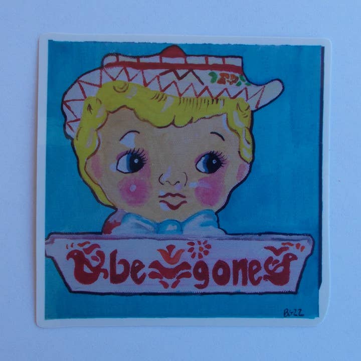 Be Gone Sassy Pyrex Sticker for wholesale by Briana G. Illustration