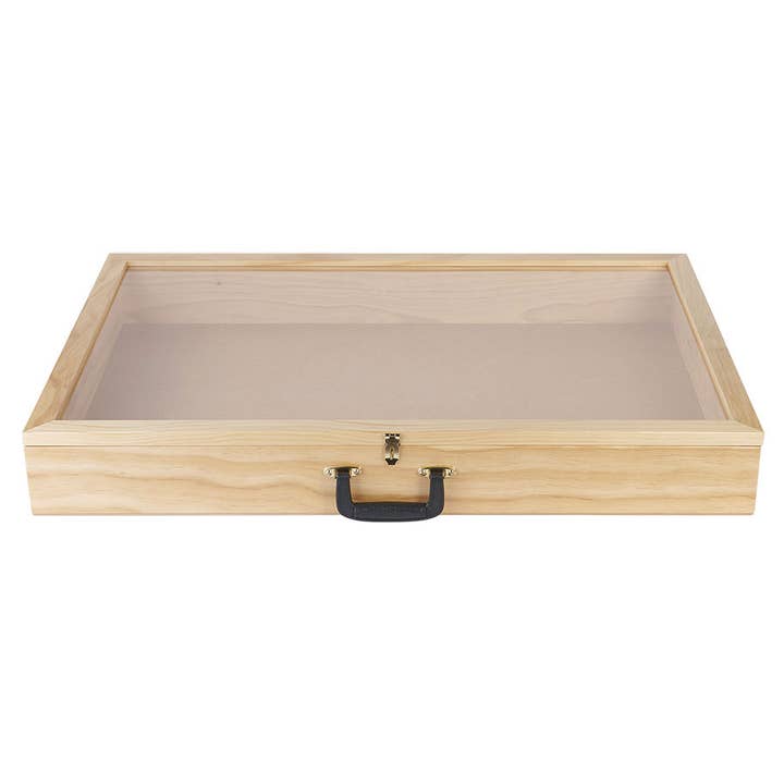 Store Supply Warehouse - Wholesale Retailer Display - Accessories - 36" Portable Natural Pine Countertop Display Case