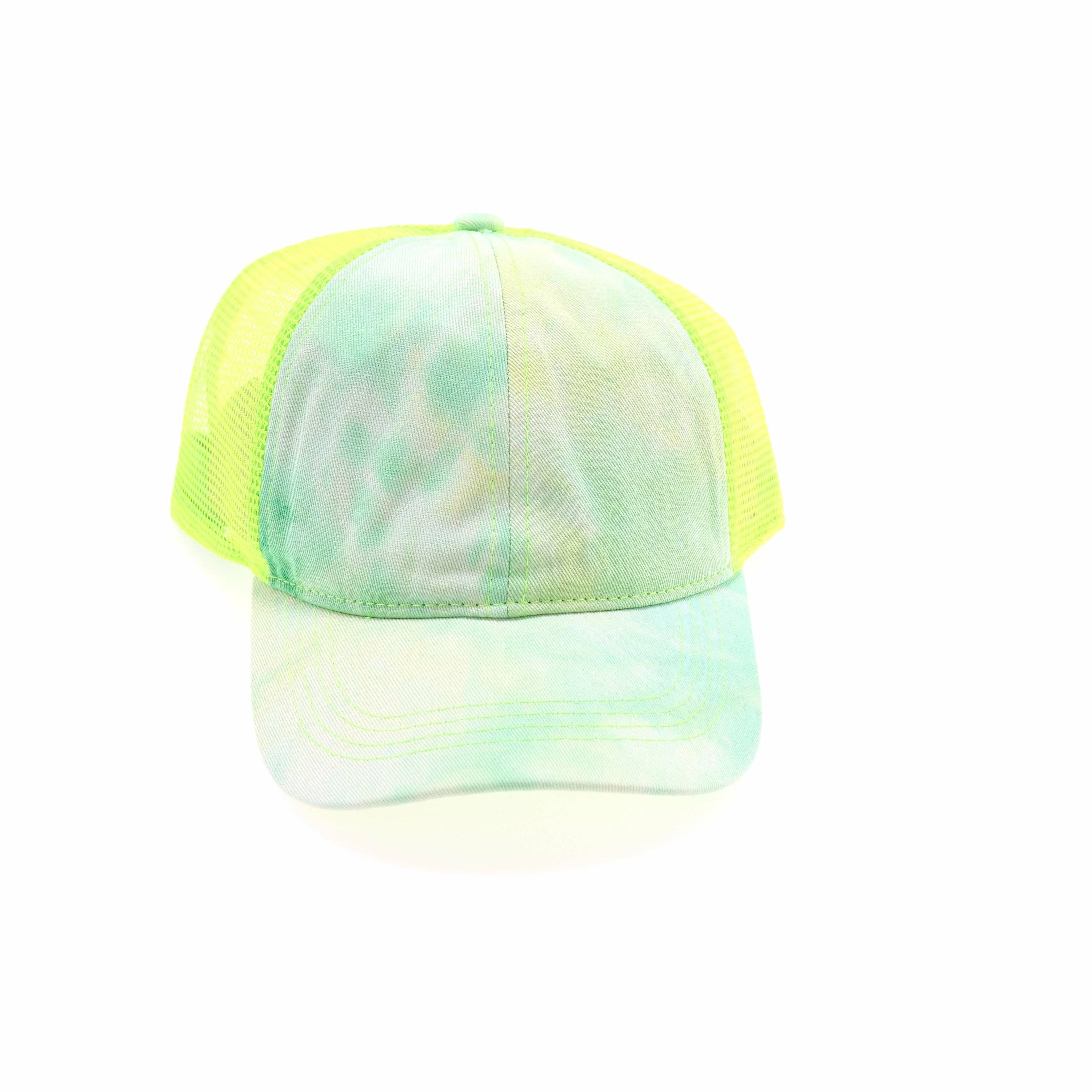 C.C Beanie – wholesale Ponytail cap – Women’s – Tie Dye High Ponytail Mesh Back CC Ball Cap BT21644
