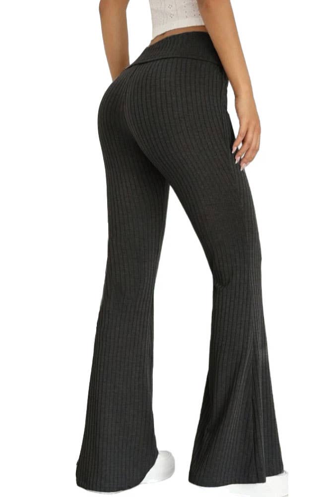 Color 5 – Engroshandel Loungesweatpants/jogginbukser – til kvinder – Color 5 ribstrikkede, bløde loungbukser med højtaljet vidde1