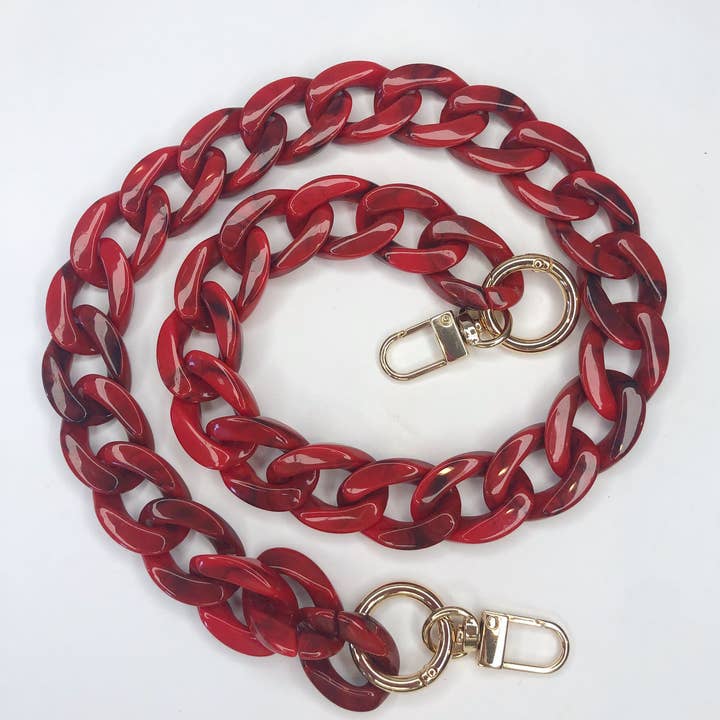 Aiden Convertible Acrylic Raspberry Strap for wholesale by Oriana Lamarca Designs