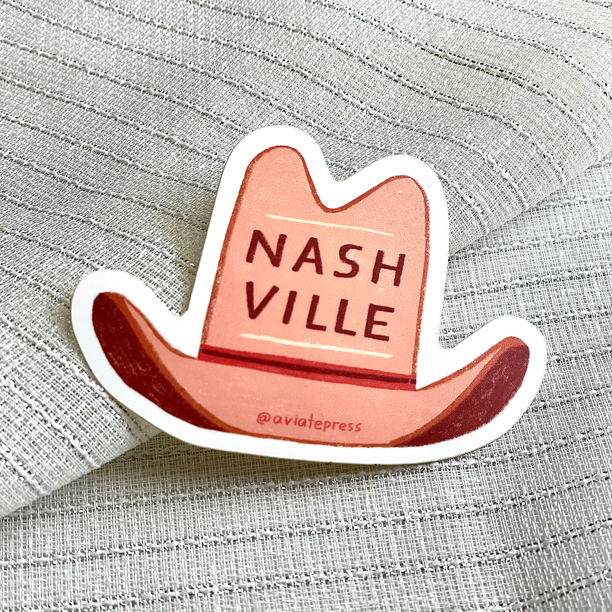 Aviate Press - Wholesale Phone & Laptop Stickers - Nashville Cowboy Hat Sticker2