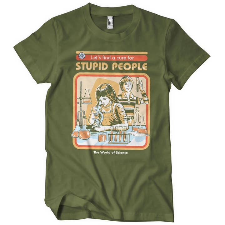 Hybris Production AB - Venta al por mayor Camiseta serigrafiada - Unisex - Camiseta Cure For Stupid People de Steven Rhodes3