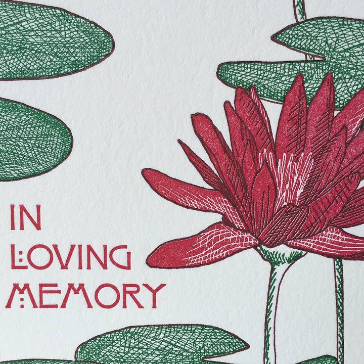 Painted Tongue Press - Wholesale Sympathy Card - Lily Pad Sympathy Card1
