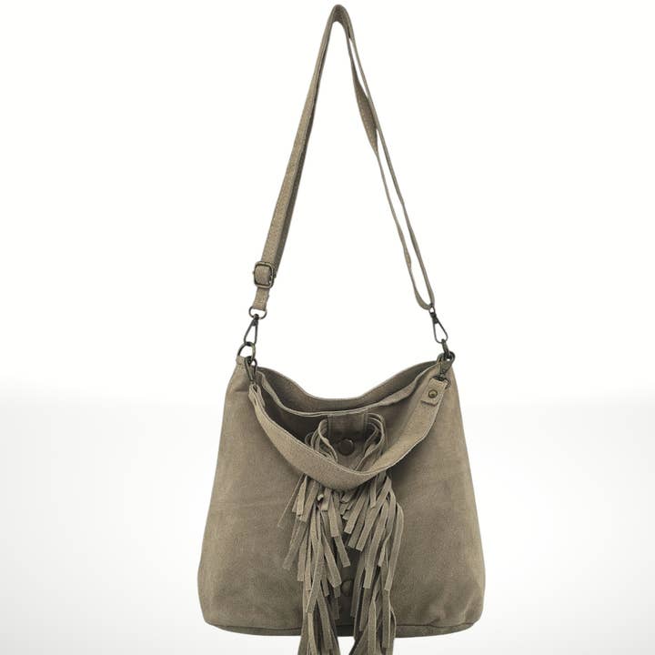 ITALIAN'S LEATHER - Wholesale Shoulder Bag - Women's - Ribelle suede leather bag 2509048