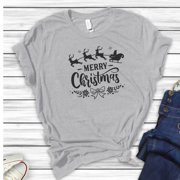 Chemise de Noël pour femme Merry Christmas, tailles S à 2XL pour la vente par Shine Thrive Grow