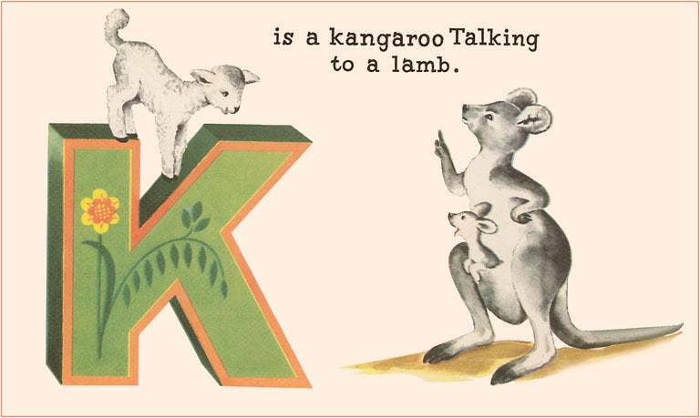 Found Image Press - Wholesale Postcard - Postcard KF-81 K is a Kangaroo0