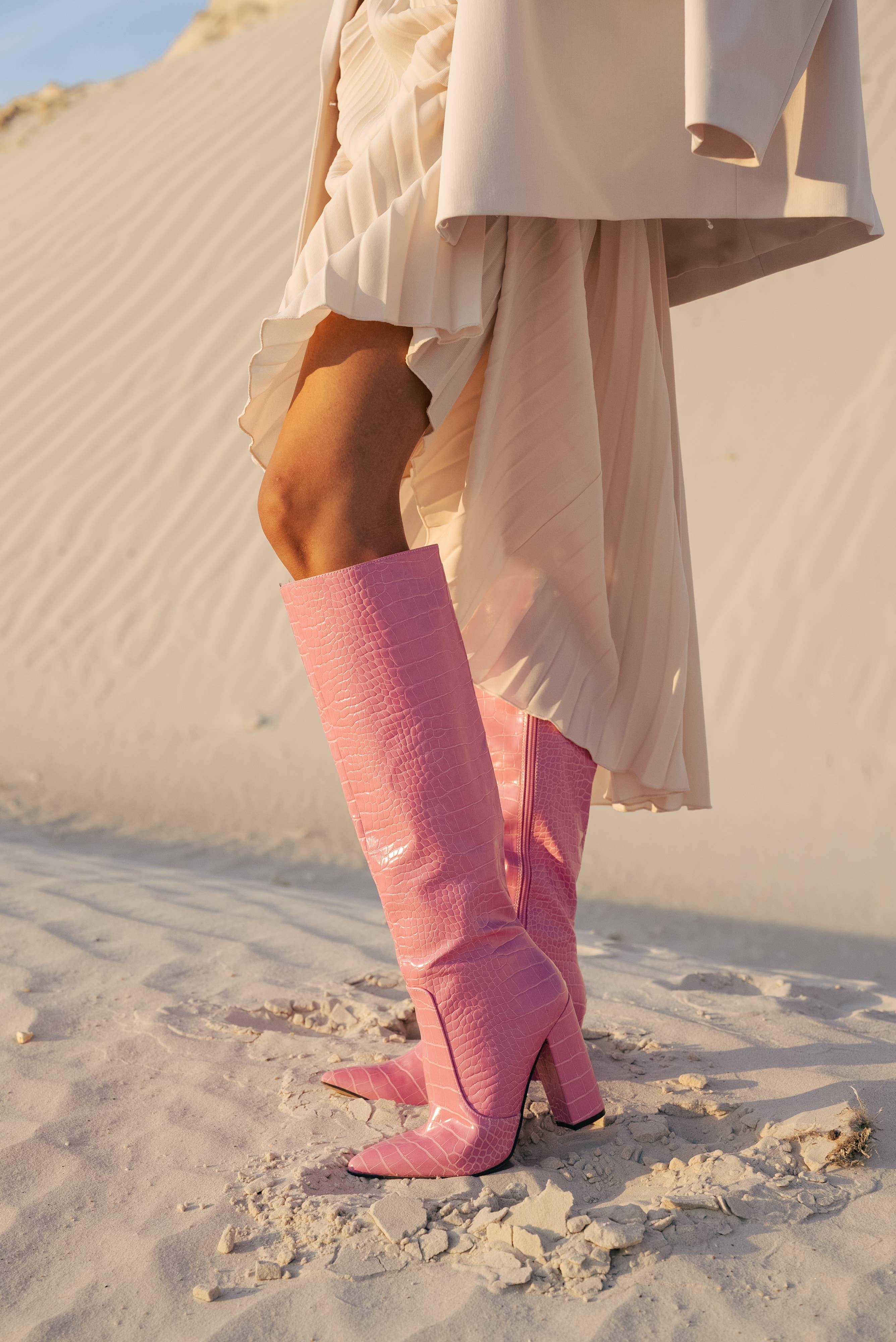 Stephan Paris - Wholesale Boots - Women's - C-132b crocodile pattern pointed boots32