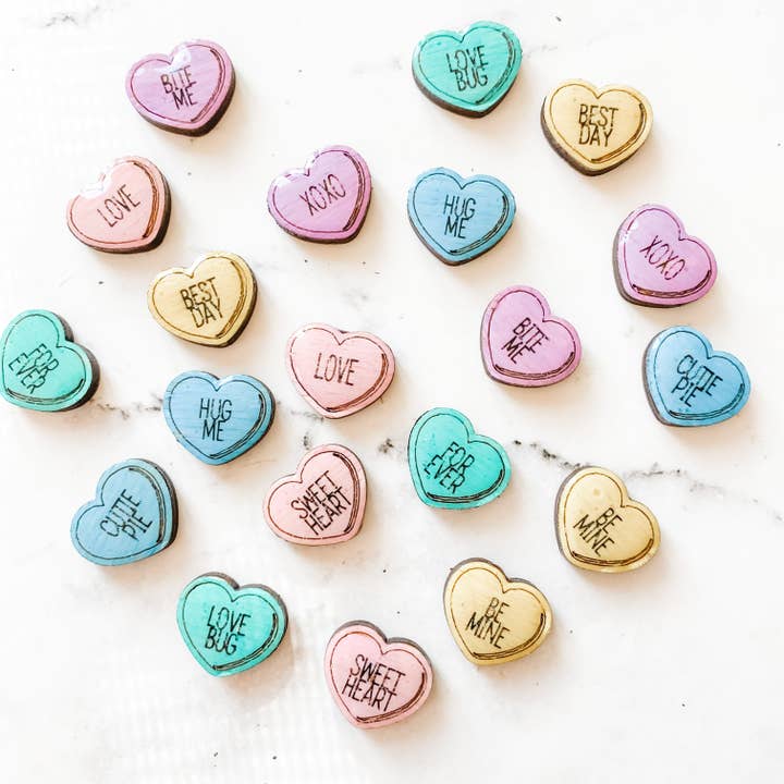 Conversation Heart Earrings for wholesale by Natalie Fox Studio
