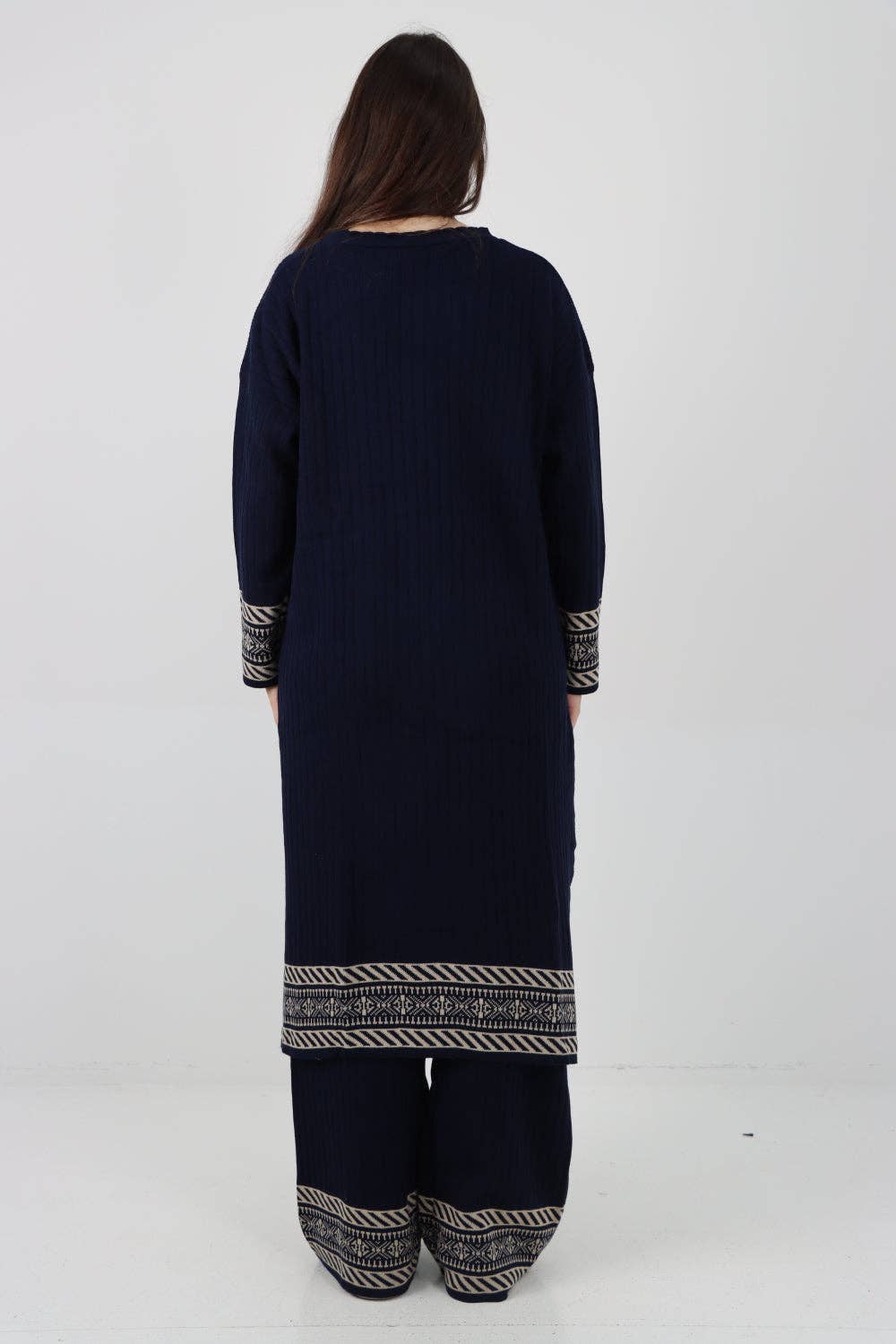 Miss Bold – wholesale Set med topp och byxa – Dam – Italienskt ribbat koord-set med kontrasterande kant för vinter10