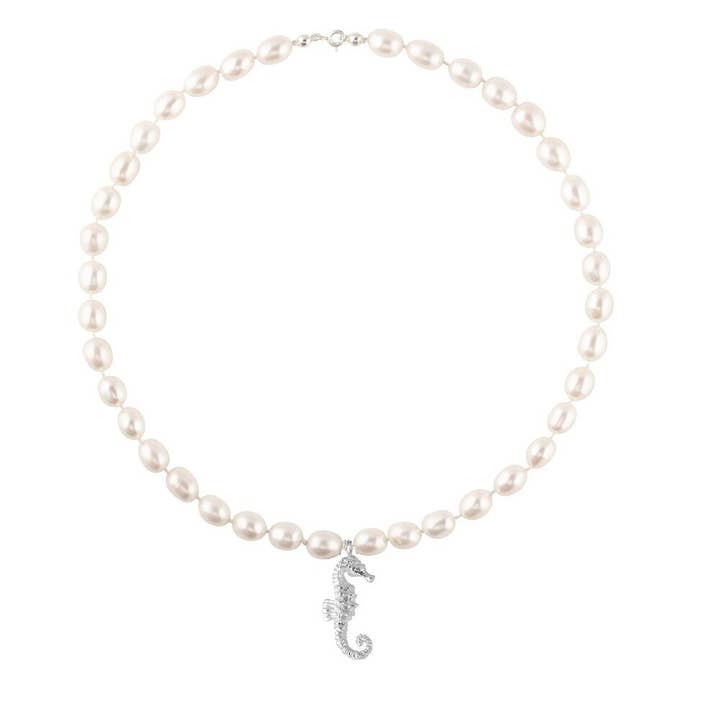 SEAHORSE PEARL NECKLACE for wholesale by Carolinne B