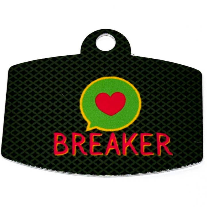 Heartbreaker Black Digital QR Code Pet Tag for wholesale by Afropawlitan