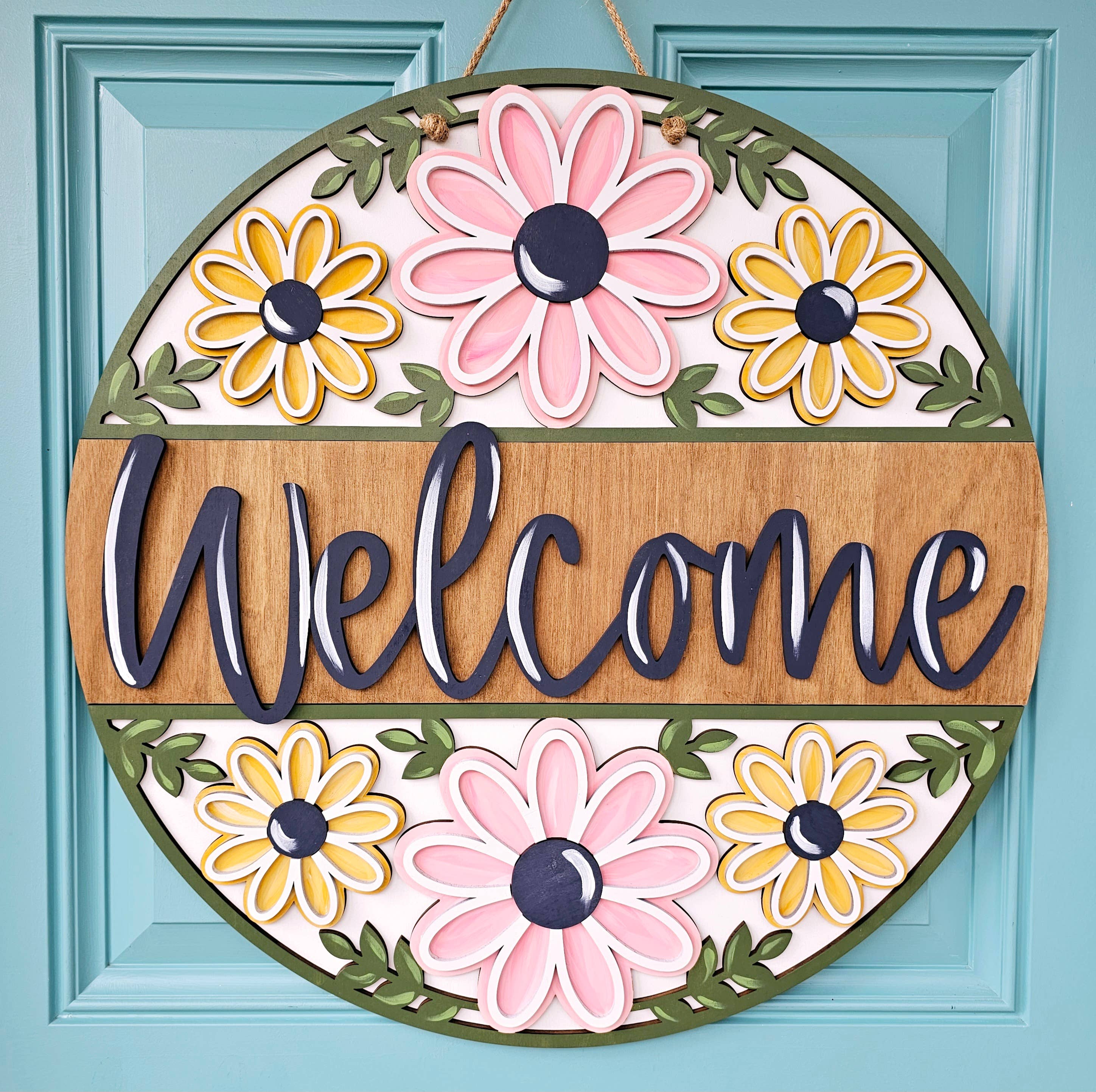 Teal Moon Creations - Wholesale DIY Craft Kit - DIY Welcome Floral Trio Door Hanger4