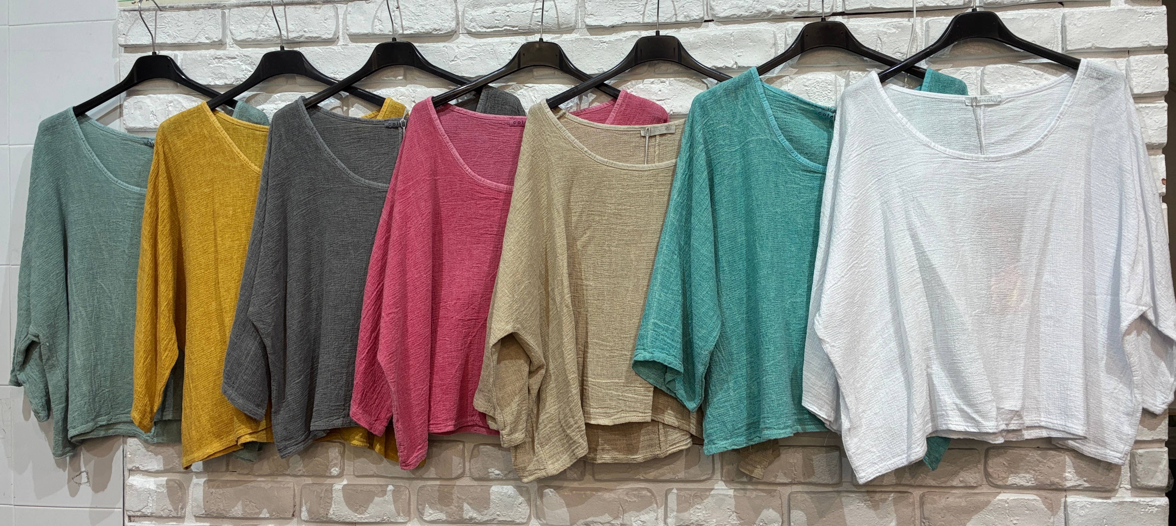 la maison des fibres naturelles – wholesale T-shirt – women's – TOP 3791 90% COTTON 10% LINEN33