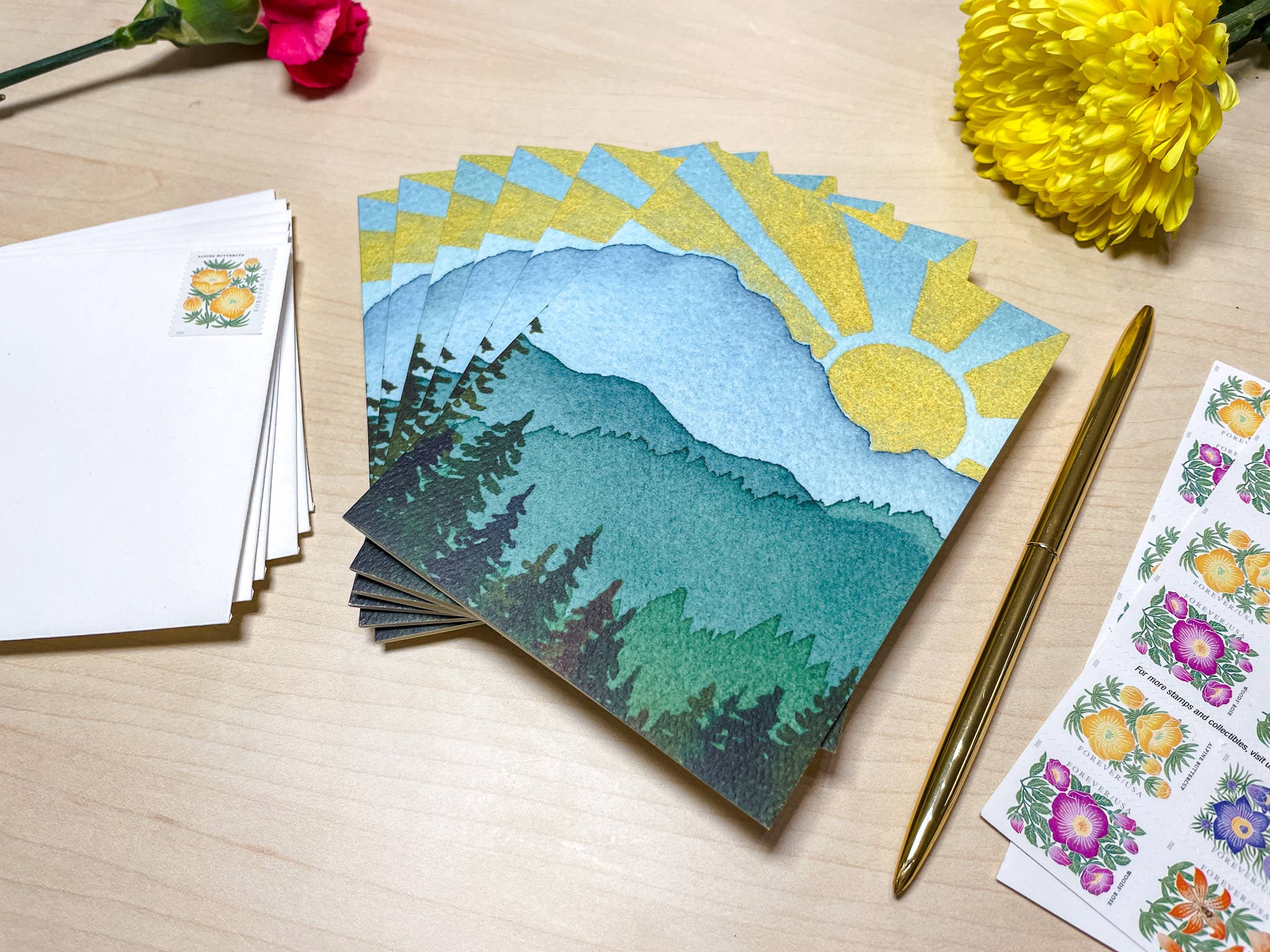 Shelby Thayne Art - Wholesale Everyday Greeting Card - Turquoise Mountain Sunshine - Greeting Card2