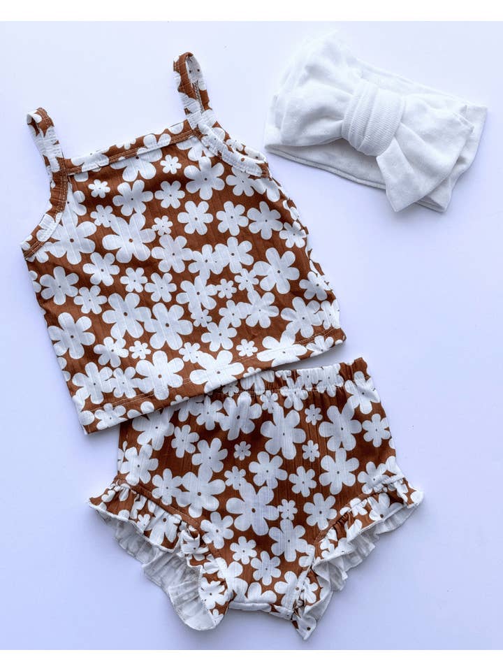 Bailey's Blossoms - Wholesale Top & Short Set - Kids - Luna Top and Bloomer Set - Flower Child