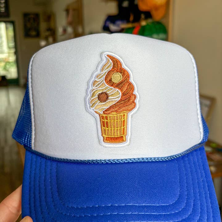 Love Your Mama Studios - Wholesale Patch - Yin Yang Ice Cream Cone Embroidered Iron On Patch2
