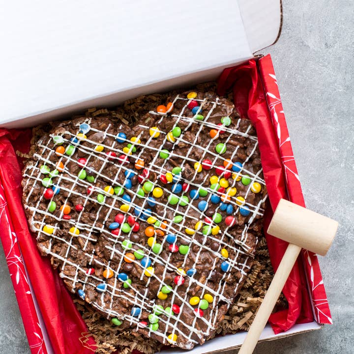 Sugar Plum Chocolates - Wholesale Chocolate Covered Sweets - Milk Chocolate Heart Pizza Smash With Mallet0