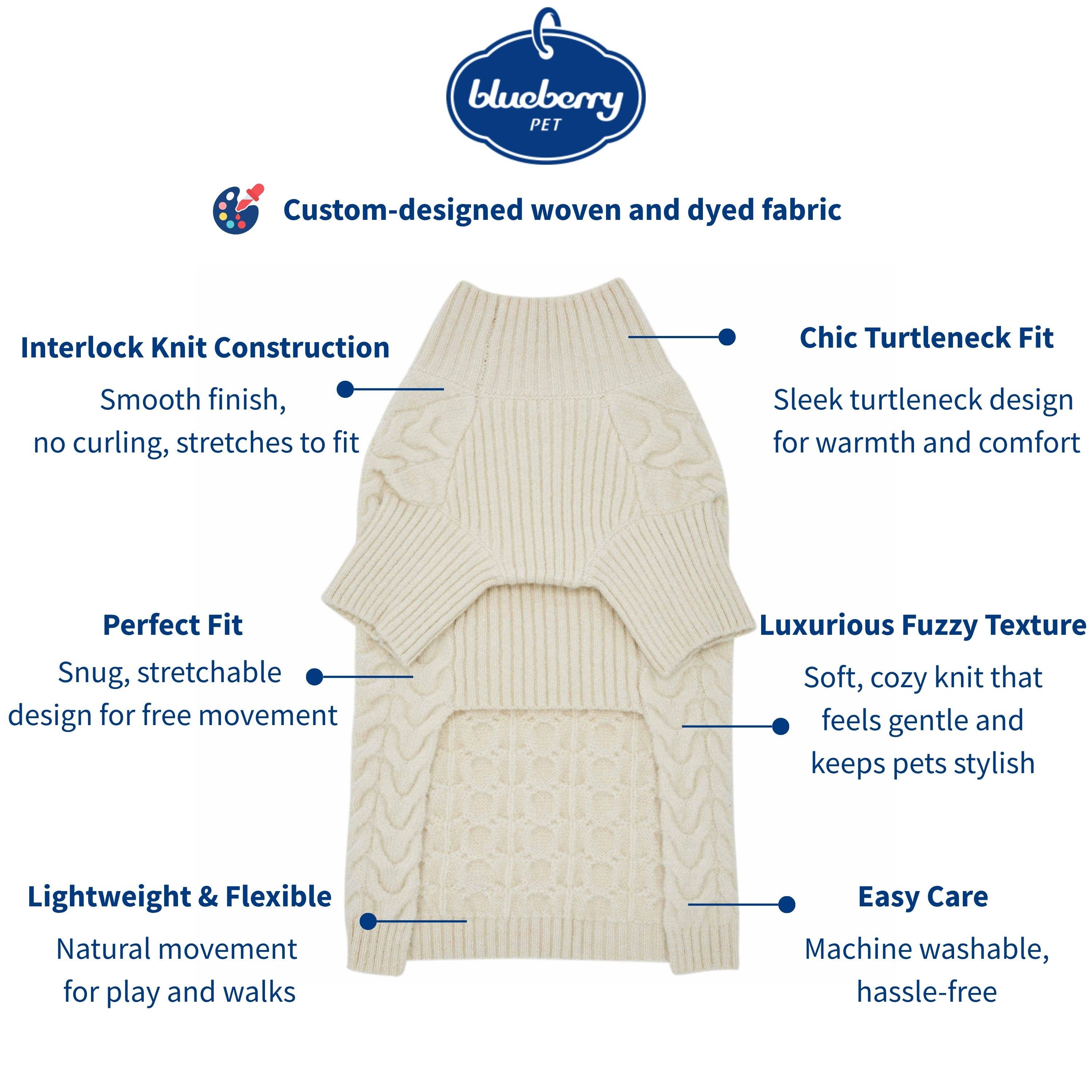 Blueberry Pet - Wholesale Pet Sweater - Dog - Custom-Knit& Dyed UltraSoft Brushed Fuzzy Turtleneck Sweater2