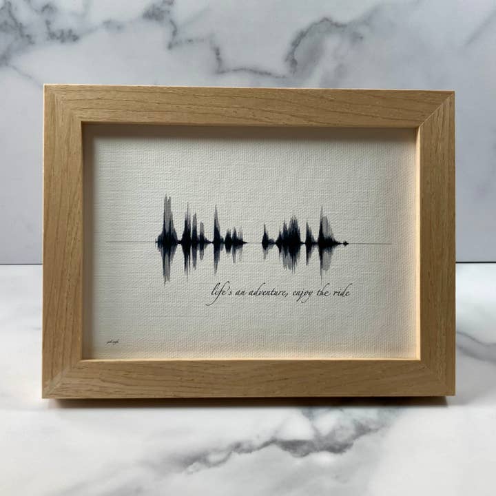 Tela de Ondas Sonoras "A Vida é uma Aventura" – 5x7 Polegadas por atacado de The Soundwave Booth