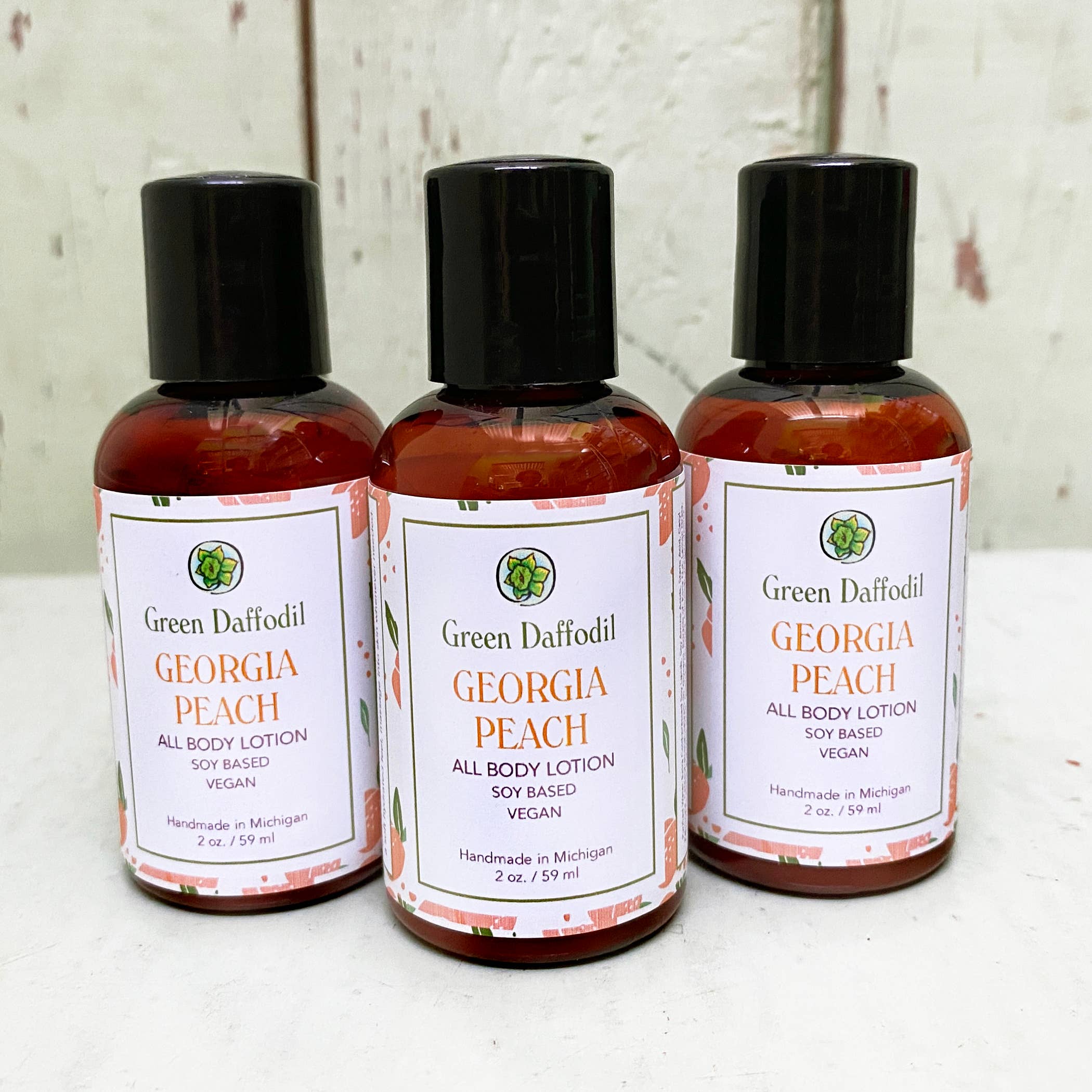 Wholesale Peach Mini Soy Lotion Bottle for your store Faire