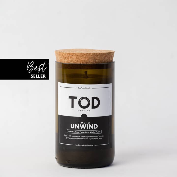 Time to UNWIND - Lavender & Ylang Ylang for wholesale by TOD CANDLES
