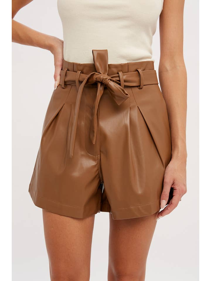 Bluivy - Wholesale Shorts – Women’s - HIGH WAISTED VEGAN LEATHER SHORTS19