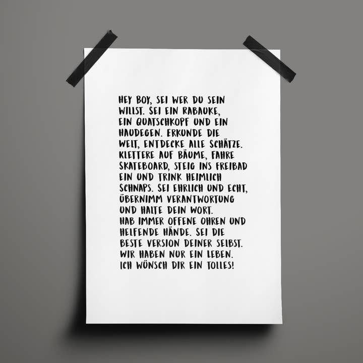 Hey Boy / Affisch för wholesale av Love is the new black