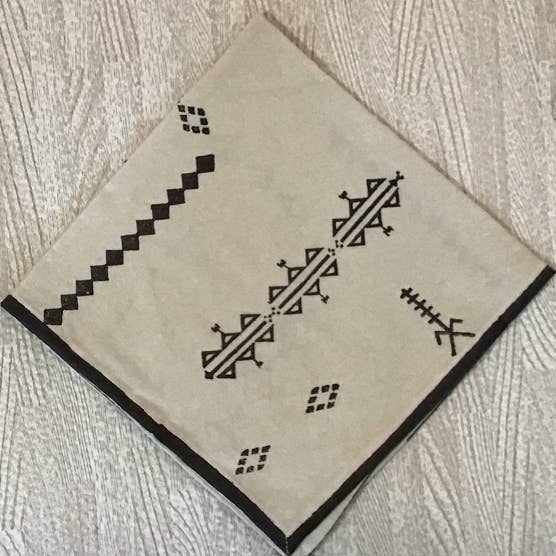 natural habitat – wholesale Middags- och tygservett – Servetter Tunis Svart/Naturlig