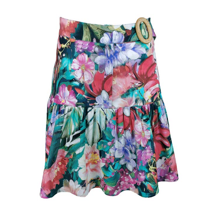 Tropische Tuin Minirok met Riem voor wholesale door Lalipop Design