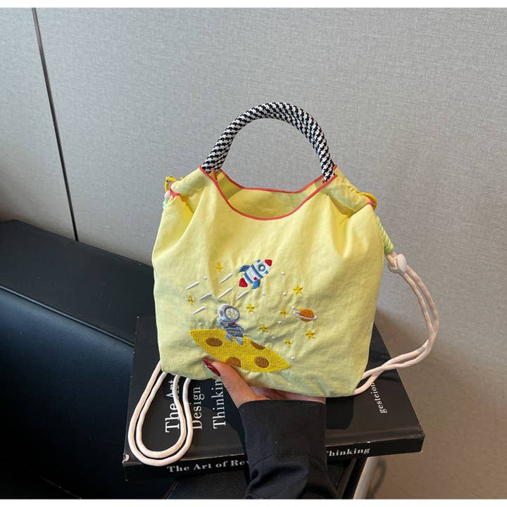 EmberLoom - Wholesale Tote bag – Women's - Space-Themed Pattern Tote Bag with Rope Handles3