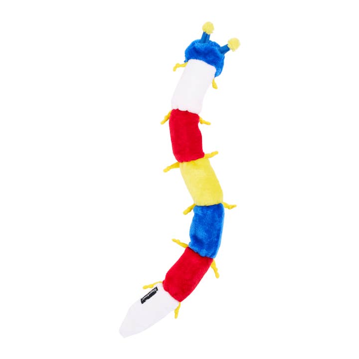 ZippyPaws - Wholesale Pet Toy - Dog - Zippy Caterpillar - Primary Colors4