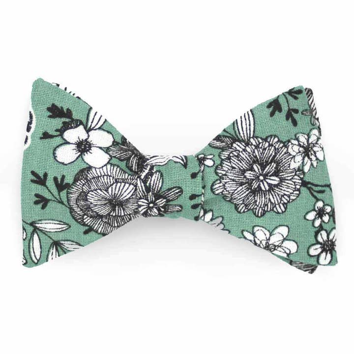 Papillon floreale verde eucalipto dalia per la vendita all'ingrosso da parte di Le Coq en Pap'