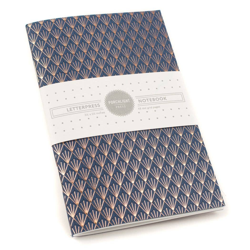 Porchlight Press Letterpress – Engroshandel Notesbog – Deco Folie Pocket Notebook1