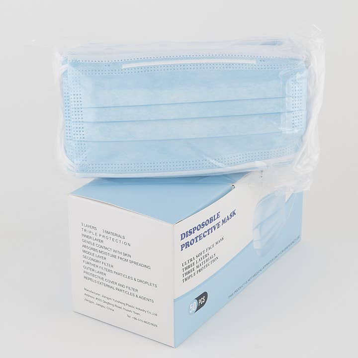 Maskdispo 50 st engångs ansiktsmask för wholesale på Faire