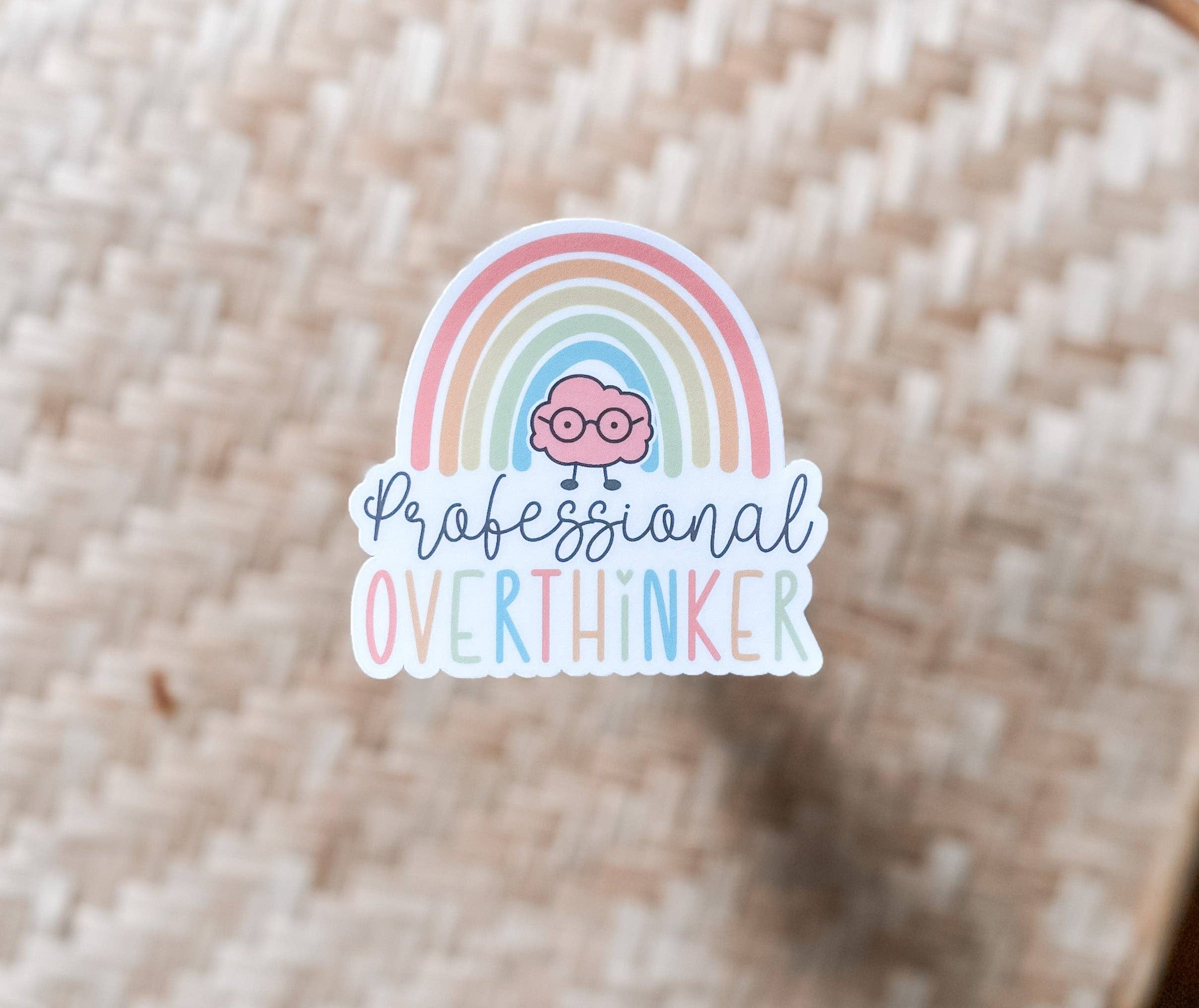 Earth and Timber co - Wholesale Sticker - Professional Overthinker waterproof sticker0