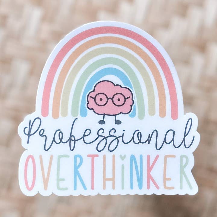Earth and Timber co - Wholesale Sticker - Professional Overthinker waterproof sticker0