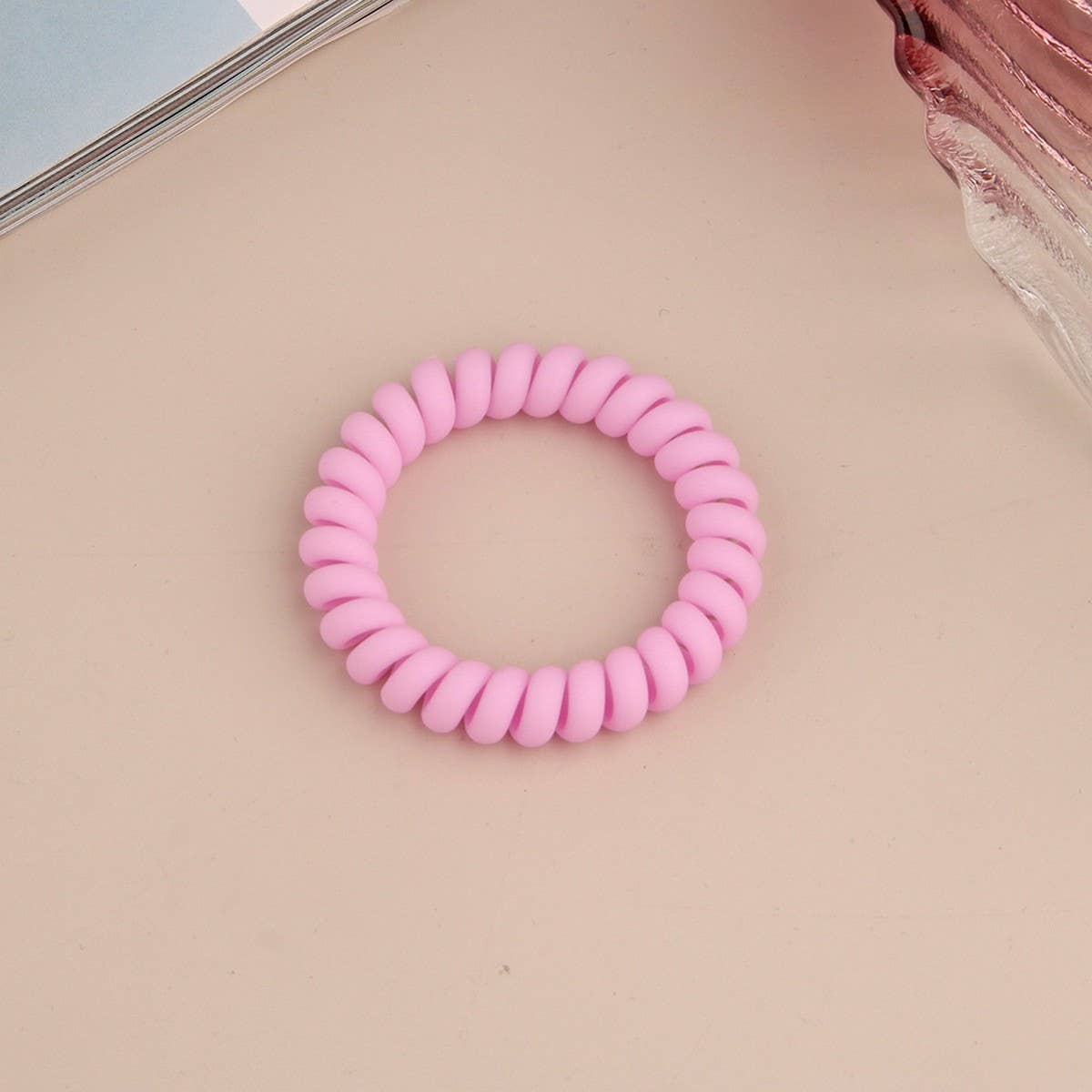 NINEXIS - Wholesale Hair Tie - CWAHA1379_SIMPLE FROSTED PHONE CORD HAIR TIE9