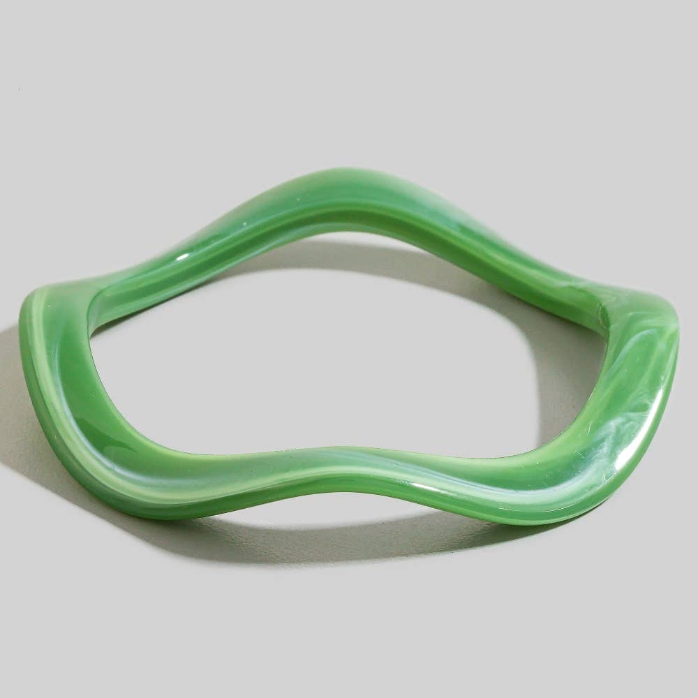 The Looks by Fame Accessories - Wholesale Bangle Bracelet - Wavy Resin Tube Bangle Bracelet6