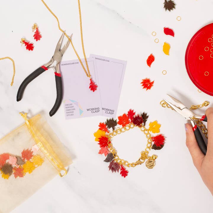 Efterårsblade Smykker Making Kit for engroshandel hos Working Clasp