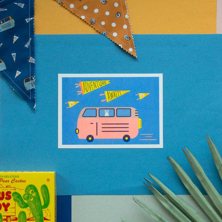 ADVENTURE VAN RISOGRAPH PRINT for wholesale by LEMONNI